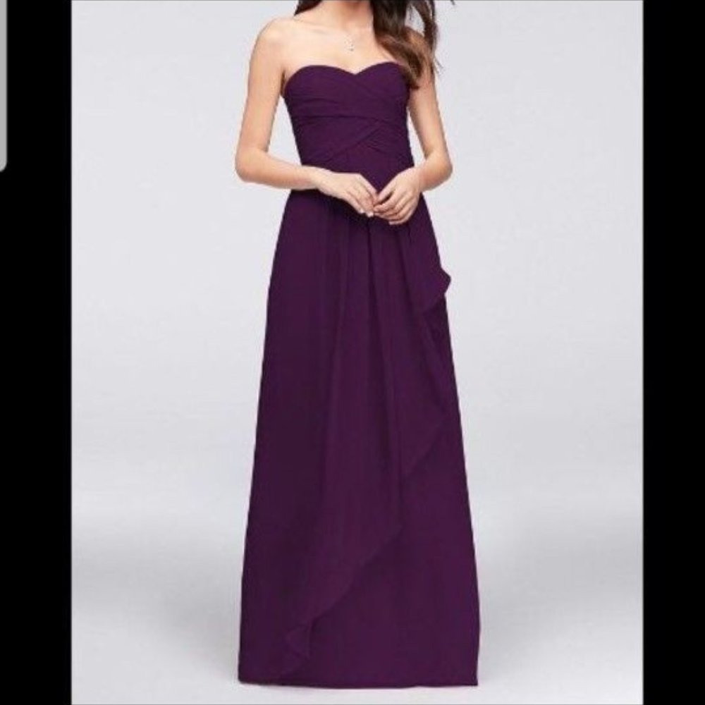 Women's Wine color size 14 Divide bridal bridesmaids dress